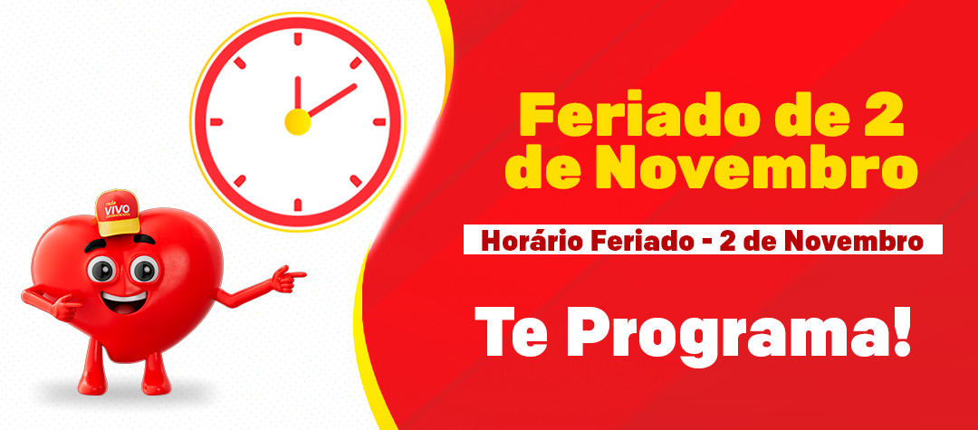 Horários Feriado 02 de Novembro