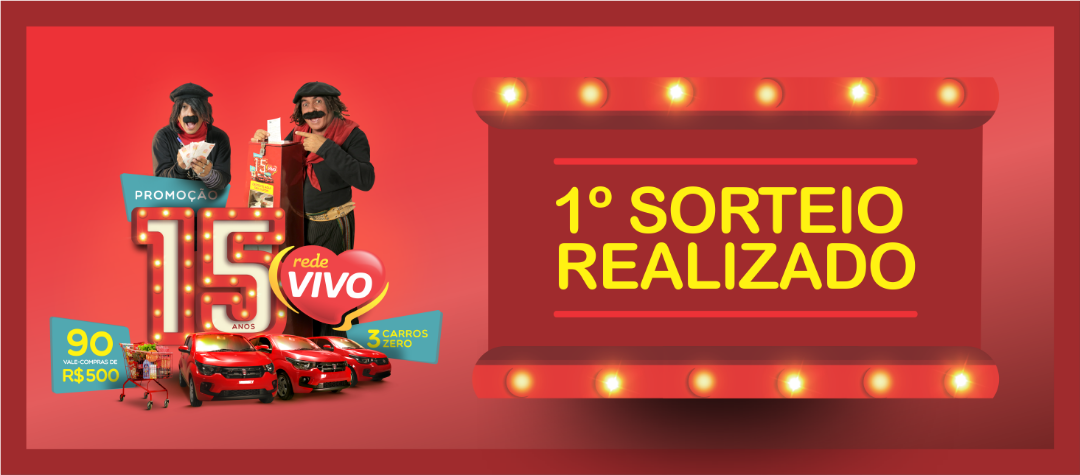 PROMOÇÃO 15 ANOS REDE VIVO TEM PRIMEIROS GANHADORES