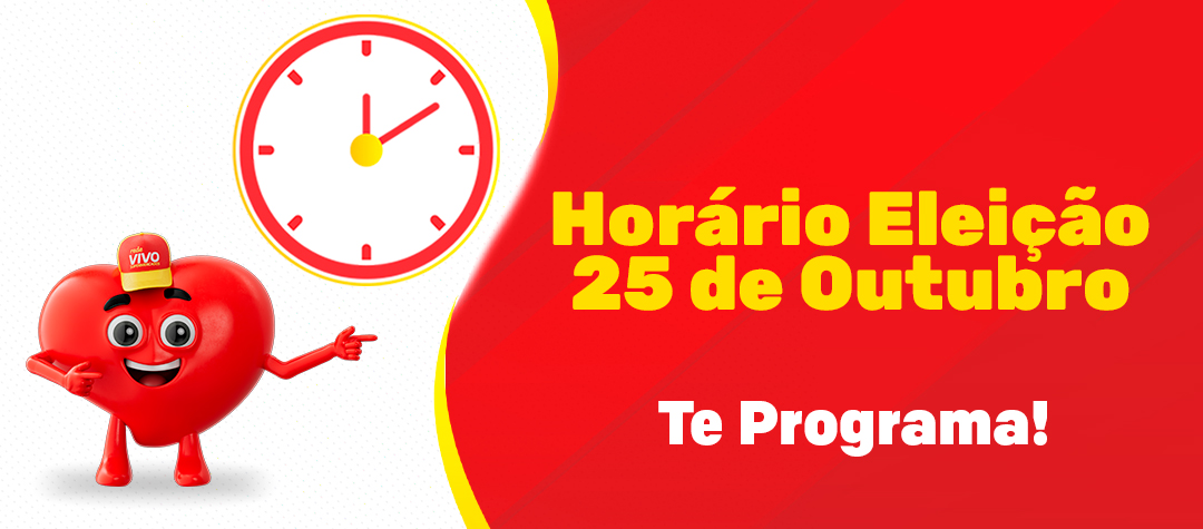 Horários 25 de outubro - Domingo de eleições