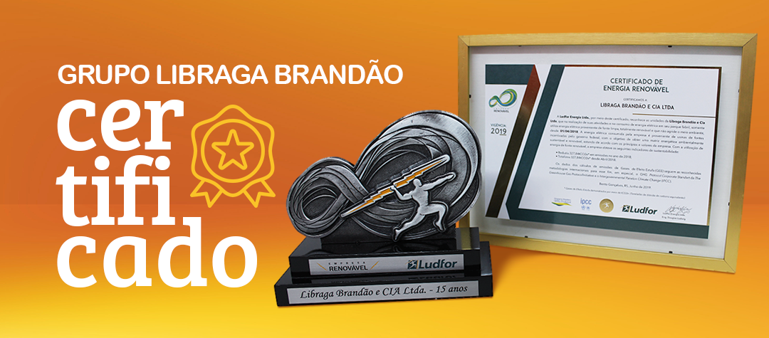 Grupo Libraga Brandão recebe Certificado de Energia Renovável